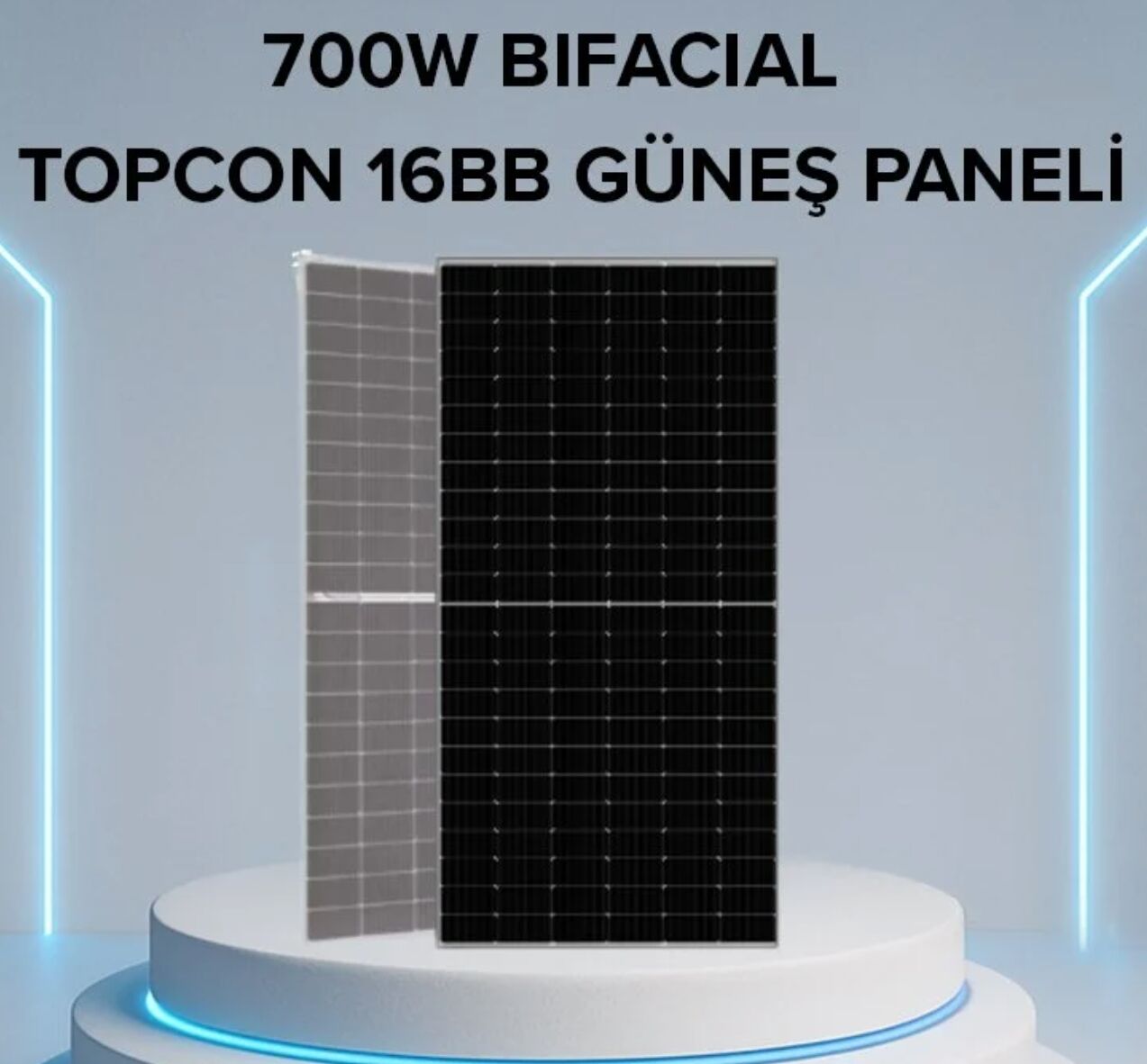 TOPCON BIFACIAL 700W HALF-CUT GÜNEŞ PANELİ