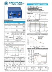 Megacell 12.8V 150Ah LiFePO4 Lityum Demir Fosfat Akü
