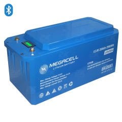 Megacell 12.8V 200Ah (Bluetooth) LiFePO4 Lityum Demir Fosfat Akü(ABS Kasa)