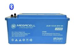 Megacell 25.6V 110Ah (Bluetooth) LiFePO4 Lityum Demir Fosfat Akü(ABS Kasa)