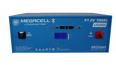 Megacell 51,2V 100Ah LiFePO4 Lityum Demir Fosfat Akü(SMART/Haberleşmeli)