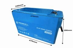 Megacell 25.6V 205Ah (Bluetooth) LiFePO4 Lityum Demir Fosfat Akü(Prizmatik/ABS)