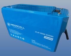 Megacell 25.6V 205Ah (Bluetooth) LiFePO4 Lityum Demir Fosfat Akü(Prizmatik/ABS)