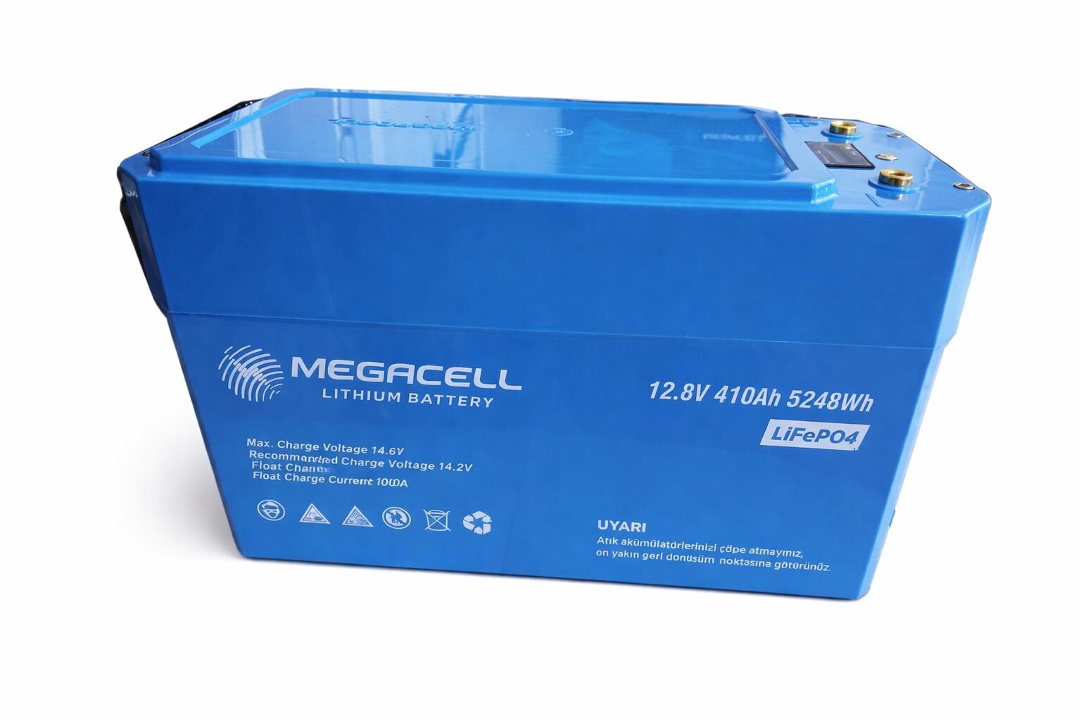 Megacell 12.8V 410Ah LiFePO4 Lityum Demir Fosfat Akü(Prizmatik)(Bluetoothlu)(ABS)