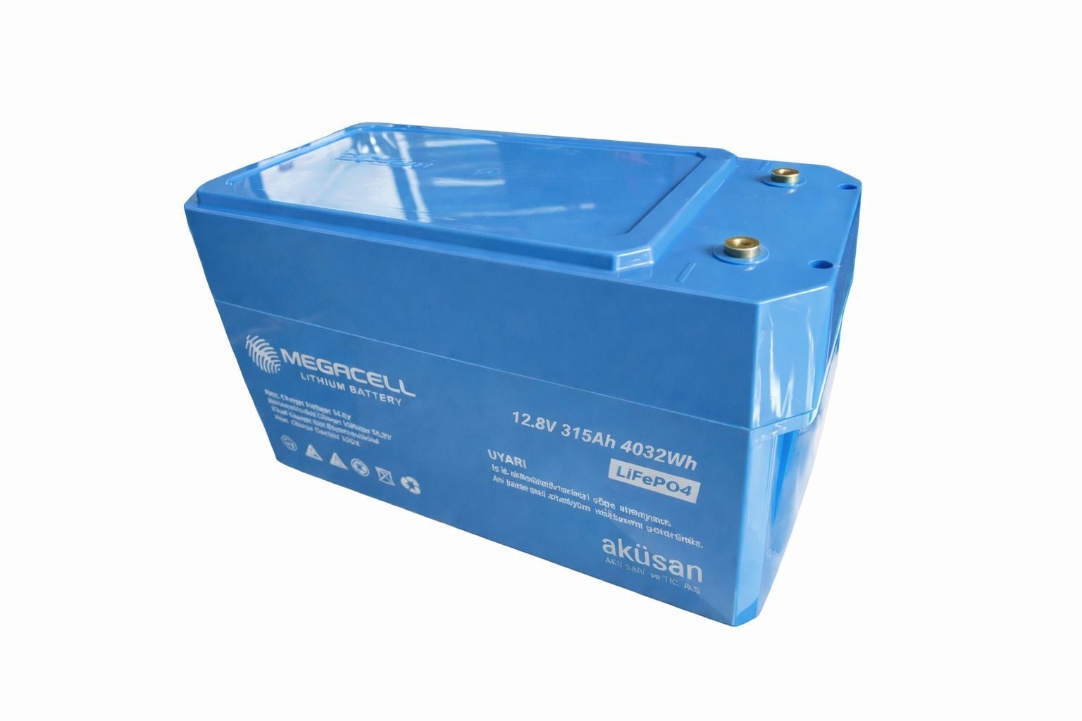 Megacell 12.8V 315Ah LiFePO4 Lityum Demir Fosfat Akü(Bluetoothlu)(ABS)