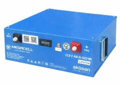 Megacell 12.8V 400Ah LiFePO4 Lityum Demir Fosfat Akü(Dikey-Bluetoothlu)