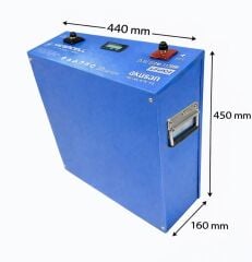 Megacell 25.6V 200Ah LiFePO4 Lityum Demir Fosfat Akü (Dikey-Bluetoothlu)