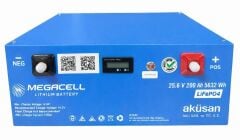 Megacell 25.6V 200Ah LiFePO4 Lityum Demir Fosfat Akü (Dikey-Bluetoothlu)