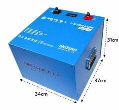 Megacell 12.8V 630Ah LiFePO4 Lityum Demir Fosfat Akü (Bluetoothlu-400A BMS)